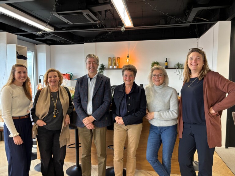 Een foto van het cliëntpanel bij elkaar. Van links naar rechts: Sietske, Annemiek, Wim, Carla, Betteke en Merlijne.